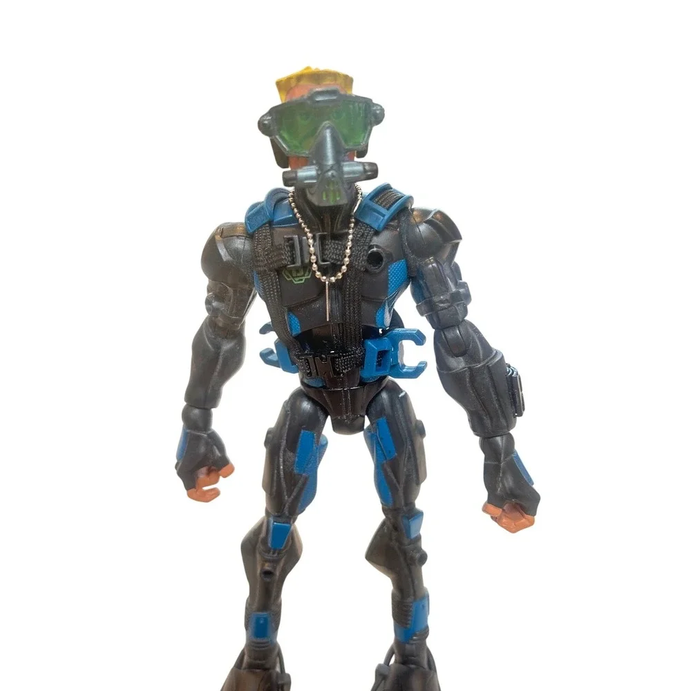 Action Figure Diver Scuba Gear Mask Flippers Blue‎ Black Toy Collectible
